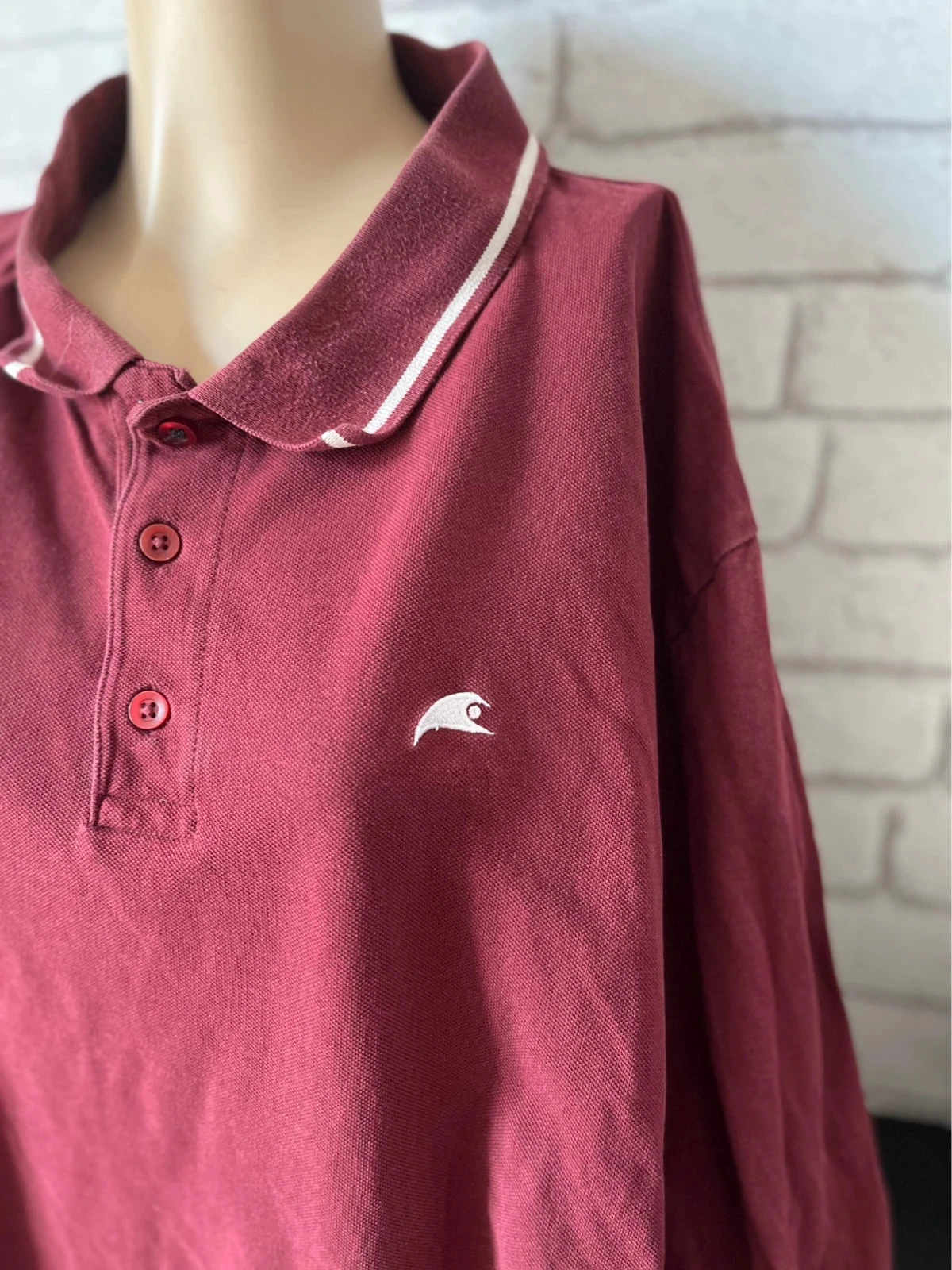 Polo bordeaux com mangas compridas - Tamanho 48 - Sem marca – photo 2